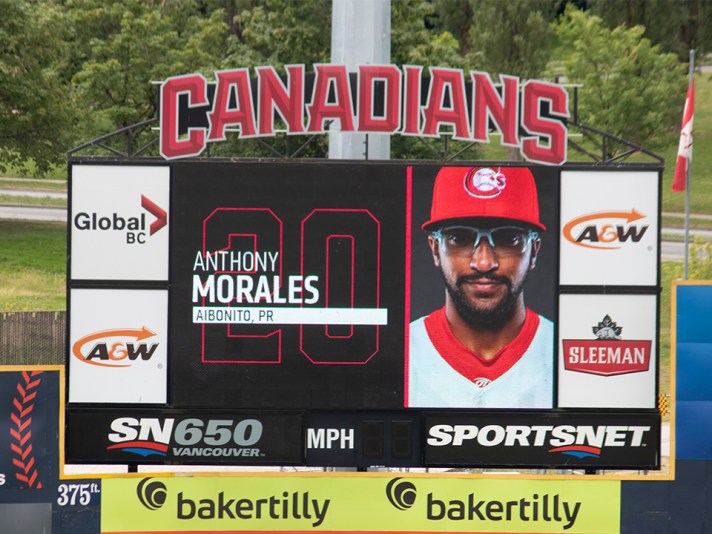 Vancouver Canadians Anthony Morales