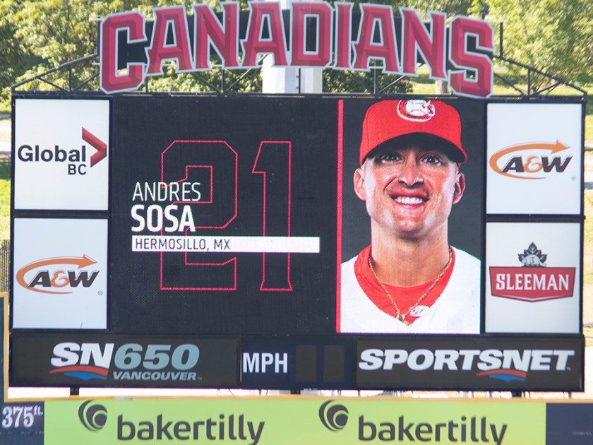 Vancouver Canadians Andrés Sosa