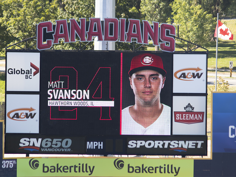 Vancouver Canadians Matt Svanson