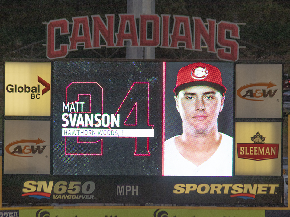 Vancouver Canadians Matt Svanson