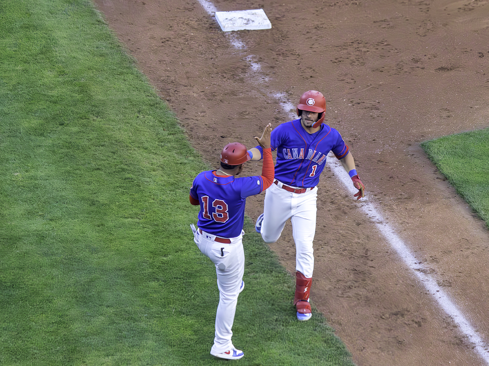 Vancouver Canadians Nick Goodwin Deiferson Barreto