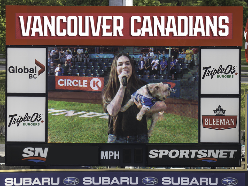 Emma Currie Louie at Nat Bailey Stadium